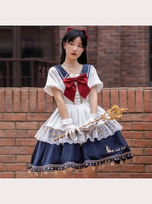 Clasp The Moon Lolita Style Dress OP by Withpuji (WJ90)